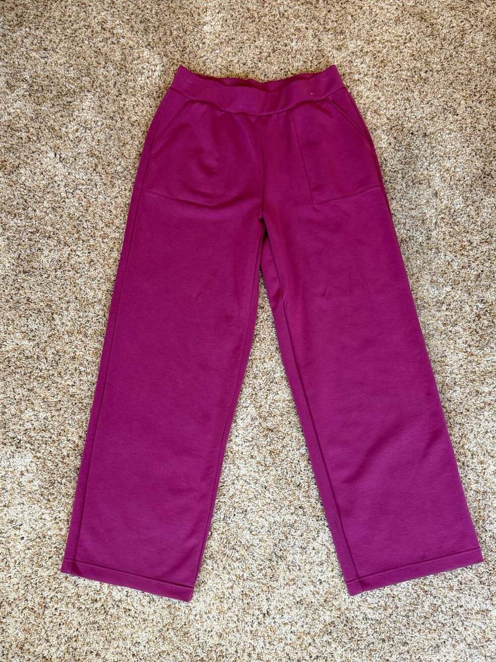 Mondetta Womens Raspberry Pink Ultra Soft Wide Leg Pants Size M